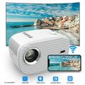 Waroomhouse P28 Mini Projector 1080P HD-compatible 1280x720 Pixels Large Display HiFi Speaker Eye Protection Mirror Screen Multilingual Home Theater Portable Projector for Android 9.0