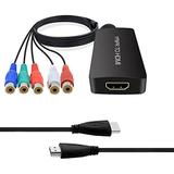 Component to HDMI Converter Female YPbPr to HDMI Converter Support 720P/ 1080P for HD TV DVD Player