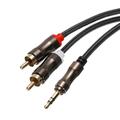 3.5mm to 2 RCA Cable RCA Male to Male Aux Audio Adapter Jack HiFi Headphone Auxiliary Y Cord 10ft for Phone Speaker