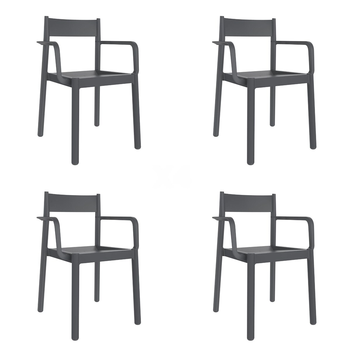 Resol garbar DANNA Sessel Indoor, Outdoor Set 4 Dunkelgrau Image