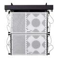 Sound Town ZETHUS Series 1200W Line Array Speaker System with Two 10-inch Passive Line Array Speakers White for Installation Live Sound Bar Club Church