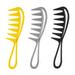 3 Pcs Wide Tooth Comb Trianu Large Hair Detangling Comb Durable Hair Brush for Best Styling and Professional Hair Care Suitable for Curly Hair Long Hair Wet Hair in all Types-Black Gray Yellow