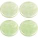 Eyelash Extension Jade Stone Glue Lashes Jade Stone Adhesive Pallet Fake Eye Lash Holder Base Fake Eye Lash Makeup Tool 2 Inch (Green/4 Packs)