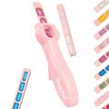 Kids Nail Art Kit Press Nail Machine Stickers Nail Toys for Infant Girls (1 Nail Enhancement Machine+8 Nail Stickers+1 Nail File+1 Nail Stick) [Boxed]