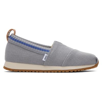 TOMS Kids Youth Grey 's Heritage Canvas Alp Resident Sneaker Shoes, Size 13