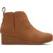 TOMS Kids Youth Brown 's Nubuck Pu Clare Boots, Size 1.5