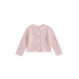 TOPGOD Toddler Baby Girls Knit Cardigan Hollow Out Long Sleeve Crew Neck Elastic Solid Color Button Down Sweater Coat