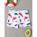 Toddler Boys Cartoon Dinosaur Print Swim Shorts Beachwear S221904X White 7Y(48IN)