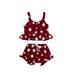 Sunisery Toddler Baby Girl Summer Clothing Floral Strap Ruffle Top and Shorts Set 2 PCS Outfits