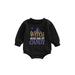 HOANSELAY Baby Halloween Clothes Letter Witch Toddler Sweatshirt Rompers Long Sleeve Jumpsuit