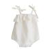 ZMHEGW Baby Sling Sling Ruffle Solid Color Linen Rayon Baby Romper for Summer Daily Wear Outfis for 0-24M