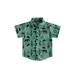 GXFC Toddler Boys Summer Casual Shirt 6M 1T 2T 3T 4T Kids Boys Short Sleeve Graphic Print Button Turn-down Collar T Shirt Tops 6M-4T