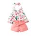 Baby Skirt Shorts Cover Turn Girl s Sleeveless Off The Shoulder Floral Bow Top Dress Lace Up Shorts Frilly Dresses for Little Girls Mystical Dress