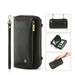 For Samsung Galaxy Note 20 Ultra Wallet Case Plain Leather Zipper Detachable Magnetic Purse Bag with Card Cash Slots Crossbody Chain Wrist Strap For Samsung Galaxy Note 20 Ultra Black