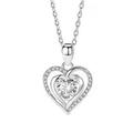 KIHOUT Clearance Ocean Heart Necklace Female Korean Style Temperament Heart Pendant Clavicle Chain