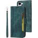 Samsung Galaxy S23 Wallet Case PU Leather Folio Kickstand Card Slots Cover for Samsung Galaxy S23 Book Folding Flip Case Protective Cover for Samsung Galaxy S23 Green