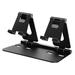 Universal Foldable Aluminum Tablet Phone Stand for Apple iPad Bracket for iPhone x/8 Samsung Galaxy Tab Holder Color:black