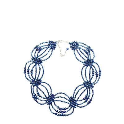 Kette mit Anhänger "Pearl", Damen, Gr. one size, Glas, blau (marine), COLLEZIONE ALESSANDRO, Basic, Halsketten, aus facettierten Glasperlen Image