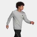 Sweatshirt ADIDAS SPORTSWEAR "M FEELCOZY SWT" Gr. 4XL, grau (medium grey heather, black) Herren Sweatshirts