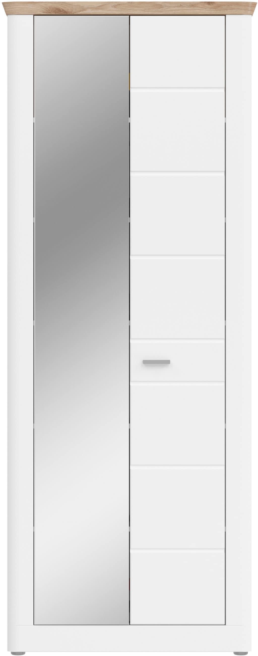 Garderobenschrank HOME AFFAIRE "Halmstad", weiß, B:79cm H:203cm T:36cm, Holzwerkstoff, Schränke, Breite ca. 79 cm Image