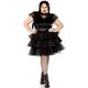 LEG AVENUE 3 PC Raving Rebel, includes velvet and lace dress with organza tiered skirt, belt, and knife hair clip