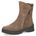 CAPRICE Damen Stiefeletten ohne Absatz Airmotion aus Wildleder Gefüttert Weite G, Braun (Mud Suede), 42