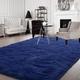 OHWPEAT Fluffy Navy Blue Rugs for Living Room, 5'x8' Shag Area Rugs for Bedroom, Dorm Rug, Soft Shaggy Rugs Plush Rug for Kids Room Fuzzy Large Carpet for Nursery