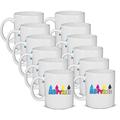 MB Prints Set of 12 Design Your Own Personalised Mugs | Add Any Name Photo Logo Text | 11 oz Tea Coffee Cup