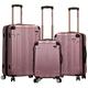 Rockland London Hardside Spinner Wheel Luggage, Pink, 3-Piece Set (20/24/28), London Hardside Spinner Wheel Luggage