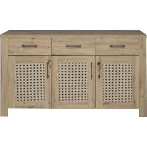 „Sideboard MÄUSBACHER „“Mares““ Sideboards Gr. B/H/T: 162 cm x 89 cm x 42 cm, braun (asteiche, wiener geflecht) Sideboards“