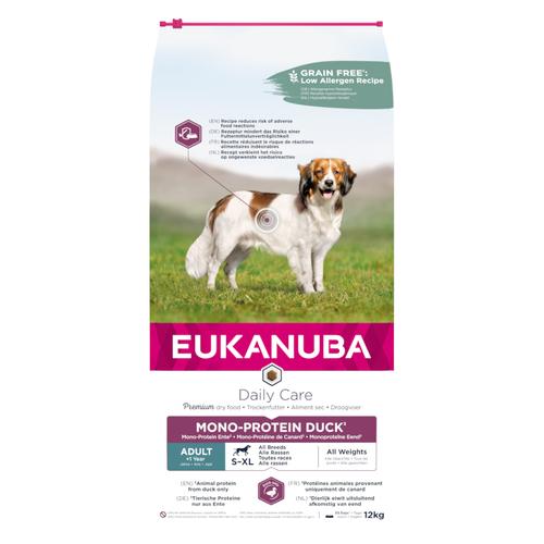 Sparpaket: 2x12kg Eukanuba Daily Care Monoprotein Ente Hundefutter trocken