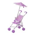 Olivia's Little World - Baby Doll Stroller With Parasol - Purple / Stars