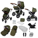 Ickle Bubba Stomp V4 All in One Travel System with ISOFIX Base - Woodland Chrome