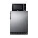 Summit MRF708BLSSA 5.1 cu ft Refrigerator/Microwave Combo - Silver, 115v