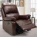 PU Swivel Sofa Chair Brown Massage Recliner