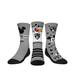 Youth Rock Em Socks Mickey Mouse Gray Brooklyn Nets Three-Pack Disney Crew Set