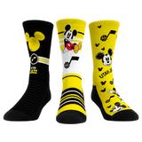 Unisex Rock Em Socks Mickey Mouse Gold Utah Jazz Three-Pack Disney Crew Set