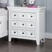 Saer Transitional Grey Wood 3-Drawer Nightstand by Furniture of America