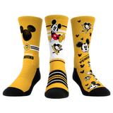 Unisex Rock Em Socks Mickey Mouse Gold Pittsburgh Penguins Three-Pack Crew Set