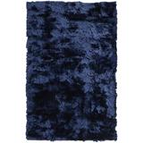 Feizy Indochine Modern Solid Blue/Black 2 x 3 4 Accent Rug Sheen Fade Resistant Luxury & Glam Design Carpet for Living Dining Bed Room