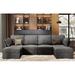 Brown/Gray Sectional - Wade Logan® Binisha 6 - Piece Upholstered Sectional Chenille, Solid Wood | 37 H x 107 W x 54 D in | Wayfair