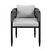 Benjara Patio Dining Armchair w/ Cushion in Black | 27 H x 23 W x 22 D in | Wayfair BM295638