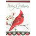 Dicksons Inc Cardinal Merry Christmas 2-Sided Polyester Garden Flag | 44 H x 30 W in | Wayfair M070239