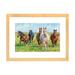 East Urban Home Wild Horses by David Stribbling - Painting Print Paper, Wood in Blue/Brown/Green | 16 H x 24 W x 1 D in | Wayfair