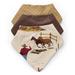 Wild West Fabric Bandana Baby Bibs by Sweet Jojo Designs in Brown | 11 W in | Wayfair 3P-Bib-WildWest