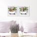 Oliver Gal Bathtub Horse - 2 Piece Graphic Art Set Paper in Brown/Green/White | 14 H x 28 W x 0.75 D in | Wayfair 44245_12x12x2_PAPER_FLAT