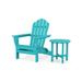 Trex Outdoor Monterey Bay Folding Adirondack Chair w/ Side Table Plastic/Resin in Blue | 36.83 H x 28.75 W x 35.77 D in | Wayfair TXS2001-1-AR