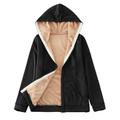 Winter Coats For Women Hoodie With Zip Jacket Warm Basic Hooded Jacket Causal Sweat Jacket With Hood Plush Jacket Hooded Jacket