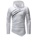 wendunide hoodies for men Men s Autumn&Winter Scratch Camouflage Color Matching Long Sleeved Slim Sweatshirt Top Mens Hoodless Sweatshirt White M