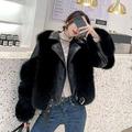 PIKADINGNIS New Winter Faux Fox Fur Coat for Women Locomotive Style Loose Imitation Fur Coats Female Streetwear Luxury Outwear
